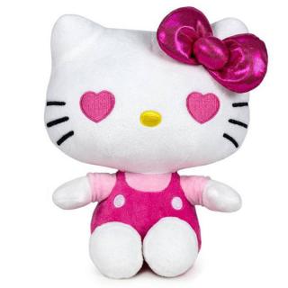 Hello Kitty 50th Anniversary Plush Figure Pink Bow Pink Shirt 22 cm