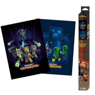 Minecraft Dungeons Posters 2-Pack 52 x 38 cm