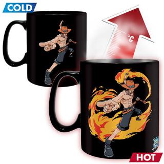 One Piece Luffy & Ace Šálka Heat Change 460 ml