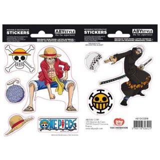 One Piece Luffy and Law Nálepky 2-Pack (16 x 11cm)