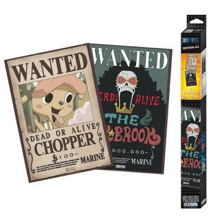 One Piece Wanted Brook & Chopper Posters 2-Pack 52 x 38 cm