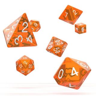 Sada kociek na RPG: Oakie Doakie Dice RPG Set Translucent - Orange (7 ks)