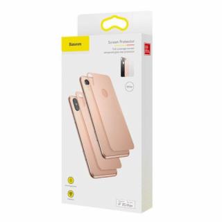 Baseus iPhone Xs Max 0.3 mm Full coverage curved T-Glass rear Protector biela (SGAPIPH65-BM02)