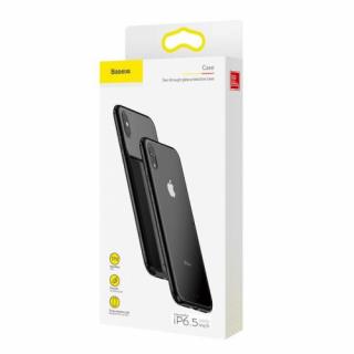 Baseus iPhone Xs Max case See-through Glass Protective čierna (WIAPIPH65-YS01)