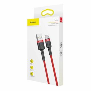 Baseus Type-C Cafule cable 2A, 3m Red/Red (CATKLF-U09)