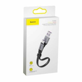 Baseus Type-C Simple HW Quick Charge Charging Data Cable 40W 5A 23cm Gray (CATMBJ-BG1)