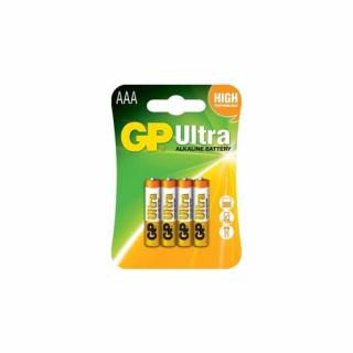 GP Battery (AAA) Alkaline ULTRA LR03/AAA 24AU-U4, (4 batteries / blister) 1.5V