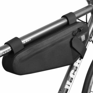 SAHOO Bicycle Bag Road Bicycle Middle Frame Bag, vodeodolné, 2L, čierna
