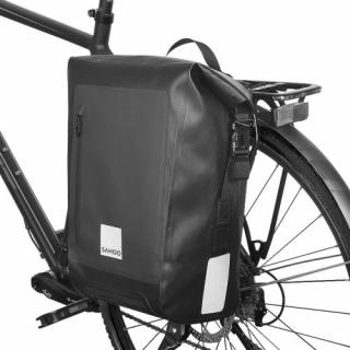 SAHOO Bicycle Bag Road Bicycle Rear Trunk Side Bag with Shoulder Carrying Strap, vodeodolné, 20L, čierna