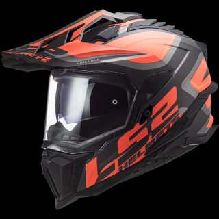 LS2 MX701 EXPLORER ALTER MATT BLACK FL.ORANGE Veľkosť: M