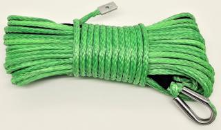 Syntetické lano na navijak 15m 5mm Zelené