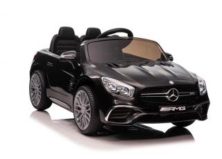 Detské elektrické autíčko dvojmiestne  Megacar Mercedes SL65 S, 2x45W, 1x12V 4,5Ah, čierne