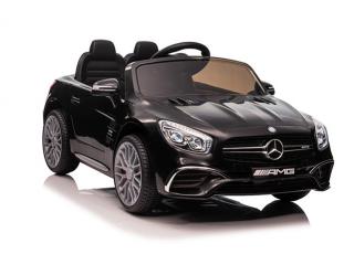 Detské elektrické autíčko dvojmiestne  Megacar Mercedes SL65 S, LCD displej, 2x45W, 1x12V 7Ah, čierne lakované