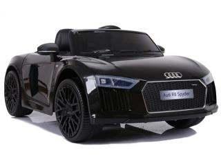 Detské elektrické autíčko Megacar Audi R8 Spyder, 2x45W, 2x6V 4,5Ah, čierne lakované