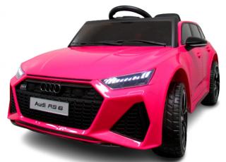 Detské elektrické autíčko Megacar Audi RS6 GT, diaľkové ovládanie, EVA kolesá, rádio USB + MP3, 2x35W, 1x12V 4,5Ah, ružové