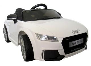 Detské elektrické autíčko MEGACAR AUDI TT RS, 2 x 35W, 12V, biele (detské elektrické autíčko )