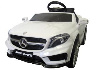 Detské elektrické autíčko Megacar MERCEDES GLA 45, kolesá EVA pena, rádio USB. MP3, diaľkové ovládanie 2 x 35 W, 12V, biele (detské elektrické autíčko )