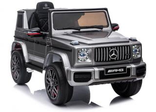 Detské elektrické autíčko SUV Megacar Mercedes G63 AMG 2x45W, 12V 7Ah, strieborné lakované, BBH-002