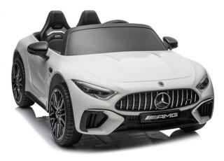 Detské športové dvojmiestne elektrické autíčko Megacar Mercedes AMG SL63, 2x200W, 24V 7Ah, biele