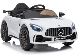 Detské športové elektrické autíčko Megacar Mercedes AMG GT R, 2 x 45 W, 1 x 12V 4,5Ah, biele