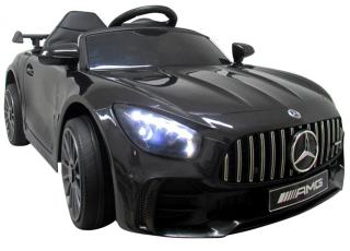 Detské športové elektrické autíčko Megacar MERCEDES GTR-S, diaľkové ovládanie, rádio USB + MP3, 2 x 35 W, 12V, čierne (detské elektrické autíčko )