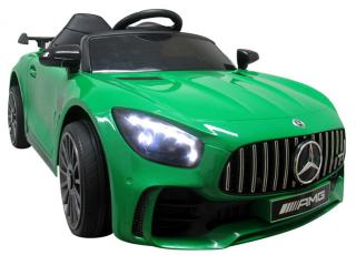 Detské športové elektrické autíčko Megacar MERCEDES GTR-S, diaľkové ovládanie, rádio USB + MP3, 2 x 35 W, 12V, zelené (detské elektrické autíčko )