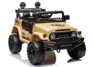 Detské terénne elektrické autíčko dvojmiestne Megacar Toyota FJ, 4x45W,12V 7Ah,khaki