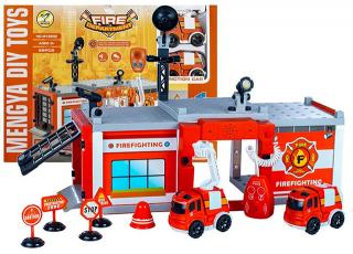 LEANTOYS detská hasičská stavebnica FIRE DEPARTMENT