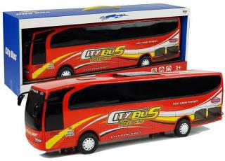 LEANTOYS detský mestský autobus, 54 cm, červený
