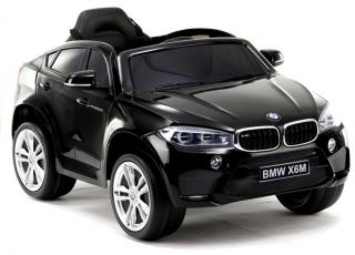 Megacar BMW X6, 2x45W, 2x6V 7Ah, čierne ( detské elektrické autíčko )