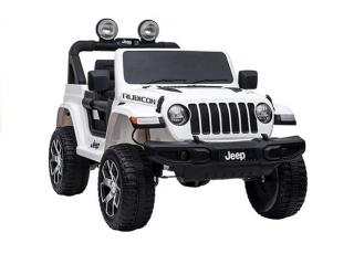 Megacar Detské elektrické autíčko Jeep Wrangler Rubicon 2x45W, 12V 7Ah, biely