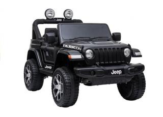 Megacar Detské elektrické autíčko Jeep Wrangler Rubicon 2x45W, 12V 7Ah, čierny