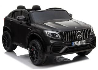 Megacar Mercedes GLC 63S, dvojmiestne, 4x45W, 12V 10Ah, čierne lakované