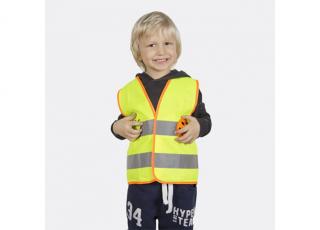 Reflexná vesta pre deti K201/Ž/P, žltá s oranžovým lemovaním