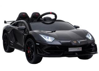 Športové detské elektrické autíčko Megacar Lamborghini Aventador, 2x45W, 12V 7Ah, čierne