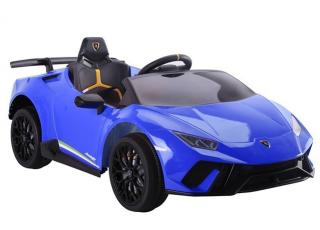 Športové detské elektrické autíčko Megacar Lamborghini Huracan, 4x45W, 12V 4,5Ah, modré