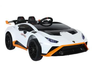 Športové detské elektrické autíčko Megacar Lamborghini STO DRIFT, 2x45W, 24V 4,5Ah, biele