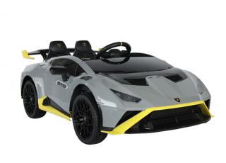 Športové detské elektrické autíčko Megacar Lamborghini STO DRIFT, 2x45W, 24V 4,5Ah, sivé