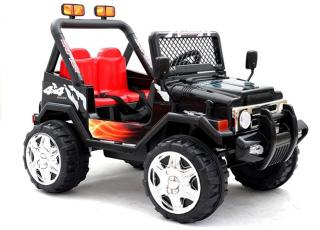 Terénne elektrické autíčko Megacar Jeep S618, 2x45W, 1x12V 7Ah, čierne