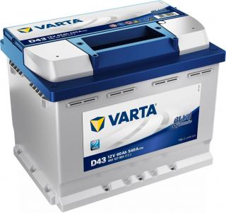 Autobatéria VARTA BLUE dynamic D43 12V 60Ah 540A ľavá  (560127054)