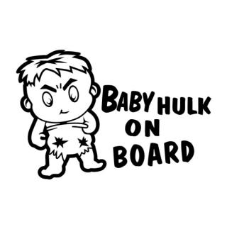 Samolepka Baby Hulk on Board na auto a motorku, tuning nálepka (5196)