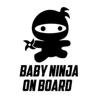 Samolepka baby ninja on board na auto a motorku, tuning nálepka (5265)