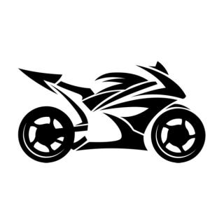 Samolepka cestná motorka na auto a motorku, tuning nálepka (3315)