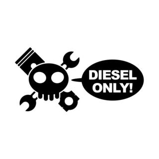 Samolepka diesel only na auto a motorku, tuning nálepka (25157)