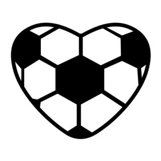 Samolepka futbalové srdce na auto a motorku, tuning nálepka (1635)