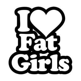 Samolepka I Love Fat Girls na auto a motorku, tuning nálepka (2698)