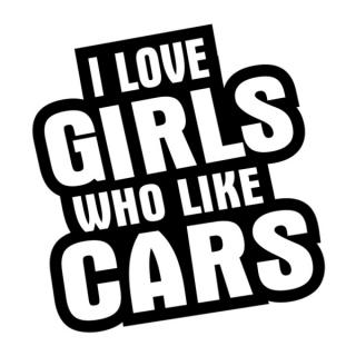 Samolepka I Love Girls na auto a motorku, tuning nálepka (5013)