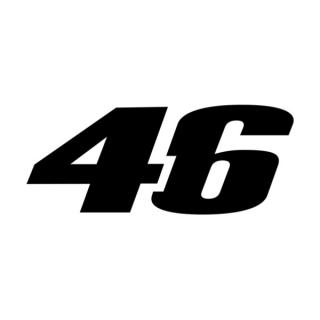 Samolepka logo 46 Valentino Rossi na auto a motorku, tuning nálepka (5673)