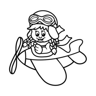 Samolepka malá pilotka na auto a motorku, tuning nálepka (22496)