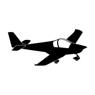 Samolepka malé letadlo na auto a motorku, tuning nálepka (3558)
